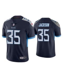 Men's Tennessee Titans #35 Chris Jackson Navy Vapor Untouchable Stitched Jersey