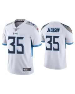 Men's Tennessee Titans #35 Chris Jackson White Vapor Untouchable Stitched Jersey