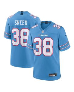 Men's Tennessee Titans #38 L'Jarius Sneed Nike Light Blue Game Jersey (Blue)