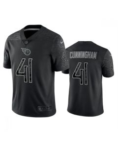 Men's Tennessee Titans #41 Zach Cunningham Black Reflective Limited Stitched Football Jersey