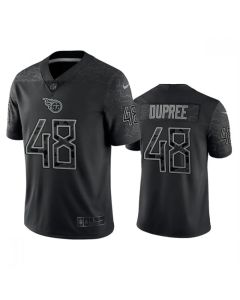 Men's Tennessee Titans #48 Bud Dupree Black Reflective Limited Stitched Football Jersey