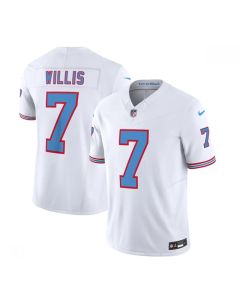 Men's Tennessee Titans #7 Malik Willis White 2023 F.U.S.E. Vapor Limited Throwback Stitched Football Jersey