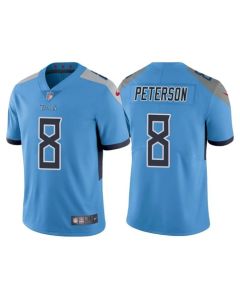 Men's Tennessee Titans #8 Adrian Peterson Blue Vapor Untouchable Stitched Jersey