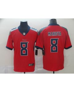 Men's Tennessee Titans #8 Marcus Mariota 2019 Red Silver Inverted Legend Stitched NFL Jersey