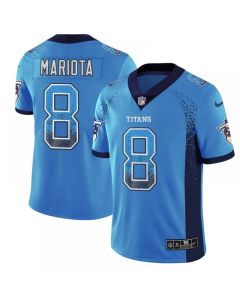 Men's Tennessee Titans #8 Marcus Mariota Light Blue 2018 Drift Fashion Color Rush Limited Stitched NFL Jersey