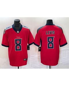 Men's Tennessee Titans #8 Will Levis Red Vapor Untouchable Stitched Jersey