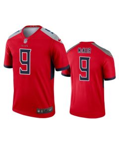 Men's Tennessee Titans #9 Steve McNair Red Inverted Legend Jersey