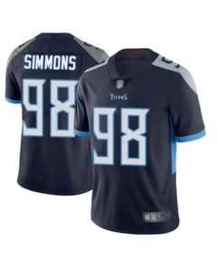 Men's Tennessee Titans #98 Jeffery Simmons Navy Vapor Untouchable Limited Stitched Jersey
