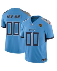 Men's Tennessee Titans Active Player Custom Blue 2023 F.U.S.E. With John Madden Patch Vapor Limited Stitched Football Jersey