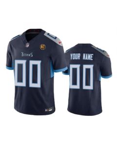 Men's Tennessee Titans Active Player Custom Navy 2023 F.U.S.E. With John Madden Patch Vapor Limited Stitched Football Jersey