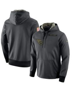 Men's Tennessee Titans Anthracite Salute to Service Player Performance Hoodie