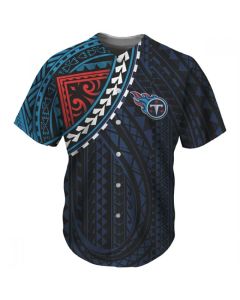 Men's Tennessee Titans Navy Baseball Jersey