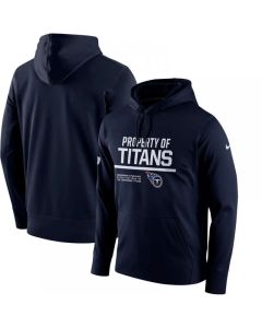 Men's Tennessee Titans Navy Circuit Property Of Performance Pullover Hoodie