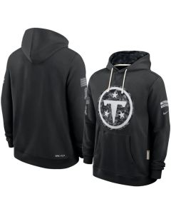 Men's Tennessee Titans Nike Black 2026 Salute to Service Sideline Dri-FIT Pullover Hoodie