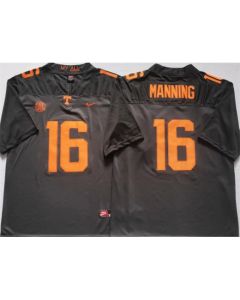 Men's Tennessee Volunteers #16 MANNING Grey Stitched Jersey