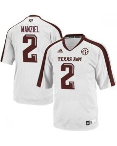 Men's Texas A&M Aggies Custom White Stitched Football Jersey