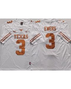 Men's Texas Longhorns #3 Ewers White Stitched Jersey