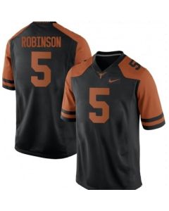 Men's Texas Longhorns #5 Bijan Robinson Black Brown Stitched Jersey