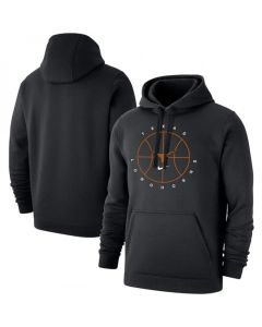 Men's Texas Longhorns Black Basketball Icon Club Fleece Pullover Hoodie
