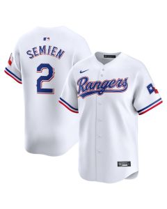 Men's Texas Rangers #2 Marcus Semien White Home Limited Player Jersey