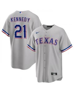 Men's Texas Rangers #21 ian Kennedy Grey Cool Base Stitched Baseball Jersey