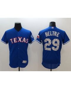 Men's Texas Rangers #29 Adrian Beltre Royal 2018 Spring Training Flexbase Stitched MLB Jersey