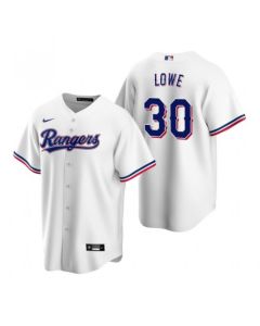 Men's Texas Rangers #30 Nathaniel Lowe White Cool Base Stitched Baseball Jersey