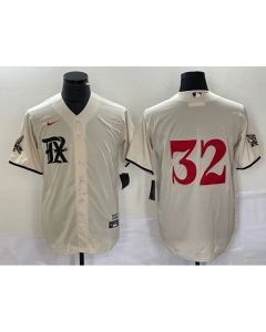 Men's Texas Rangers #32 Evan Carter Cream 2023 City Connect Stitched Baseball Jersey