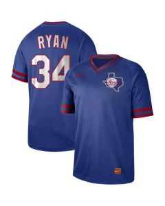 Men's Texas Rangers #34 Nolan Ryan Royal Cooperstown Collection Legend Stitched MLB Jersey