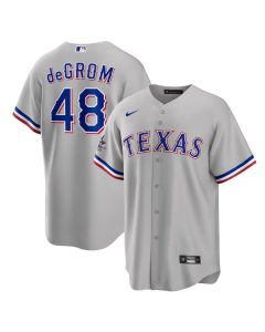 Men's Texas Rangers #48 Jacob deGrom Gray 2025 MLB All-Star Game Replica Player Jersey (Gray)