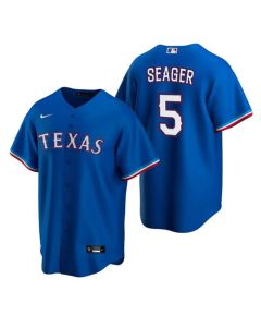 Men's Texas Rangers #5 Corey Seager Blue Cool Base Stitched Baseball Jersey (Blue)