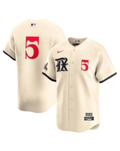 Men's Texas Rangers #5 Corey Seager Cream 2023 City Connect With Patch Stitched Baseball Jersey