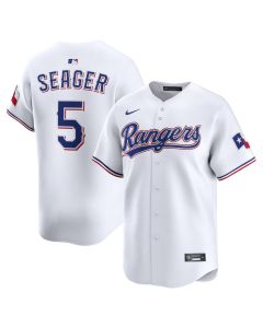 Men's Texas Rangers #5 Corey Seager White Home Limited Player Jersey