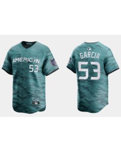 Men's Texas Rangers #53 Adolis Garcia Teal 2023 All-star Stitched Baseball Jersey
