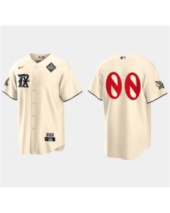 Men's Texas Rangers ACTIVE Player Custom Cream 2023 World Series City Connect Stitched Baseball Jersey