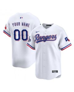 Men's Texas Rangers ACTIVE Player Custom White 2023 World Series Stitched Baseball Jersey
