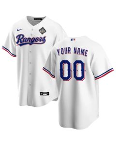 Men's Texas Rangers ACTIVE Player Custom White 2023 World Series Stitched Baseball Jersey (White)