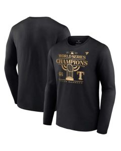 Men's Texas Rangers Black 2023 World Series Champions Parade Long Sleeve T-Shirt