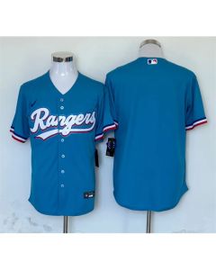 Men's Texas Rangers Blank Blue Cool Base Stitched Baseball Jersey