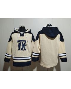 Men's Texas Rangers Blank Cream Ageless Must-Have Lace-Up Pullover Hoodie