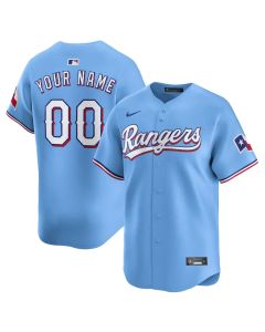 Men's Texas Rangers Blue Home Limited Custom Jersey (Blue)