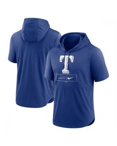 Men's Texas Rangers Blue Short Sleeve Pullover Hoodie
