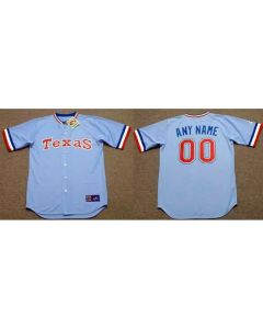 Men's Texas Rangers Customized Light Blue Stitched Jersey