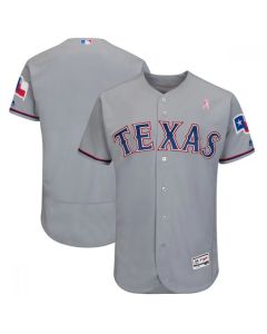 Men's Texas Rangers Gray 2018 Mother's Day Flexbase Stitched MLB Jersey
