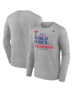 Men's Texas Rangers Heather Gray 2023 World Series Champions Locker Room Long Sleeve T-Shirt
