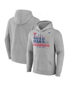 Men's Texas Rangers Heather Gray 2023 World Series Champions Locker Room Pullover Hoodie