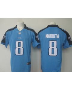 Men's Titans #8 Marcus Mariota Light Blue Limited Rush Stitched NFL Jersey