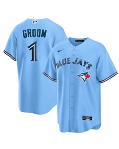 Men's Toronto Blue Jays #1 Groom Blue Home Replica Jersey
