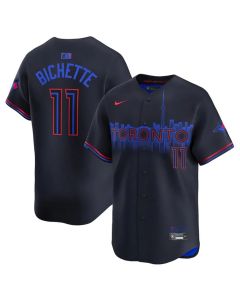 Men's Toronto Blue Jays #11 Bo Bichette Black 2024 City Connect Limited Stitched Baseball Jersey
