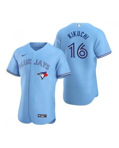 Men's Toronto Blue Jays #16 Yusei Kikuchi Blue Flex Base Stitched Baseball Jersey